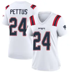 Nike Dell Pettus New England Patriots Women's Game White Jersey