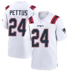 Nike Dell Pettus New England Patriots Youth Game White Jersey