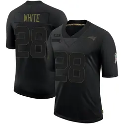 Nike James White New England Patriots Youth Limited Black 2020 Salute To Service Jersey