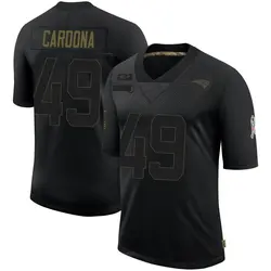 Nike Joe Cardona New England Patriots Youth Limited Black 2020 Salute To Service Jersey