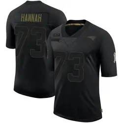 Nike John Hannah New England Patriots Youth Limited Black 2020 Salute To Service Jersey